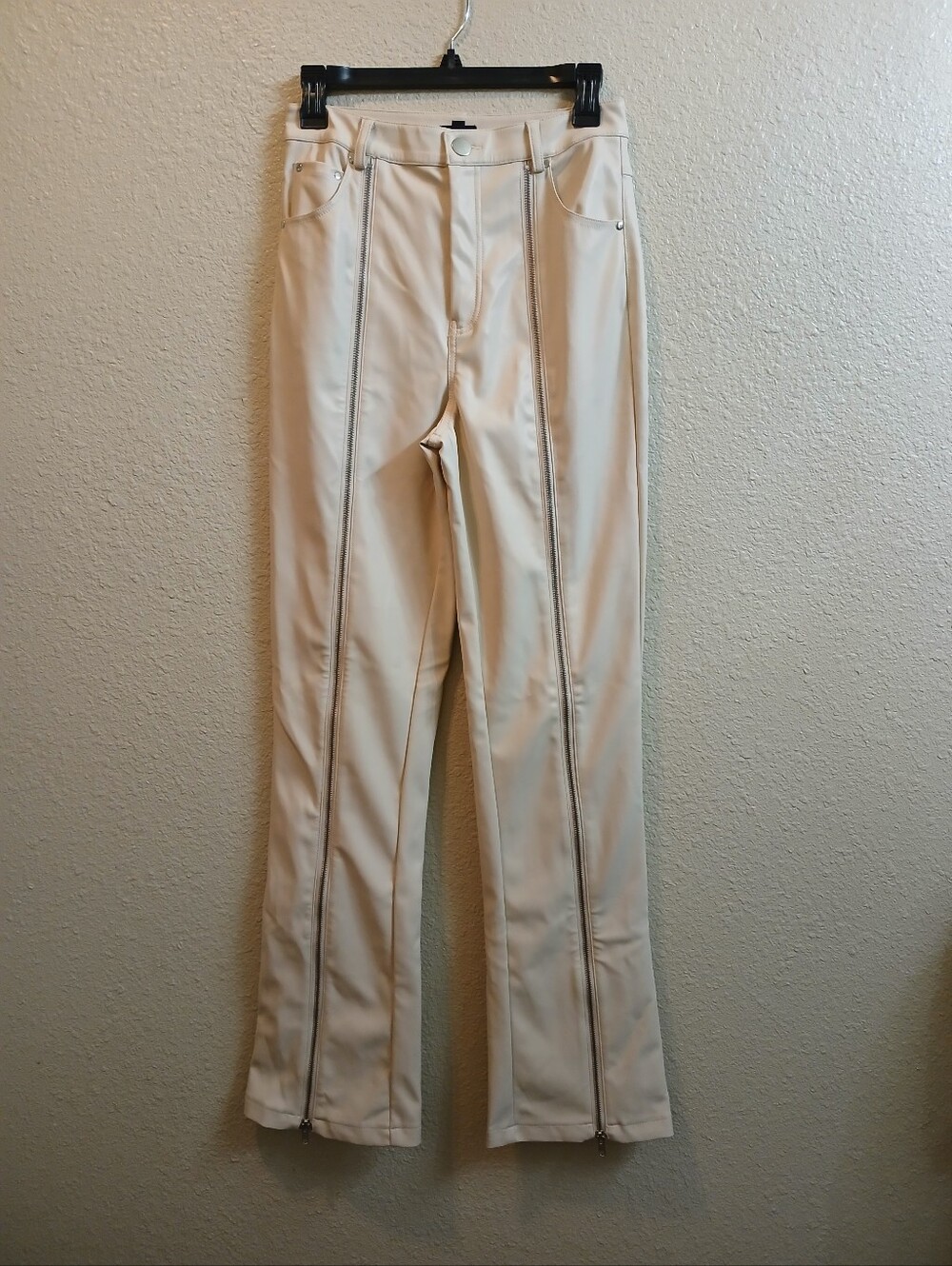 NBD Faux Leather Zippered Leg Pants